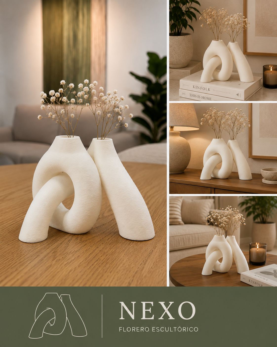 Florero Nexo con flores